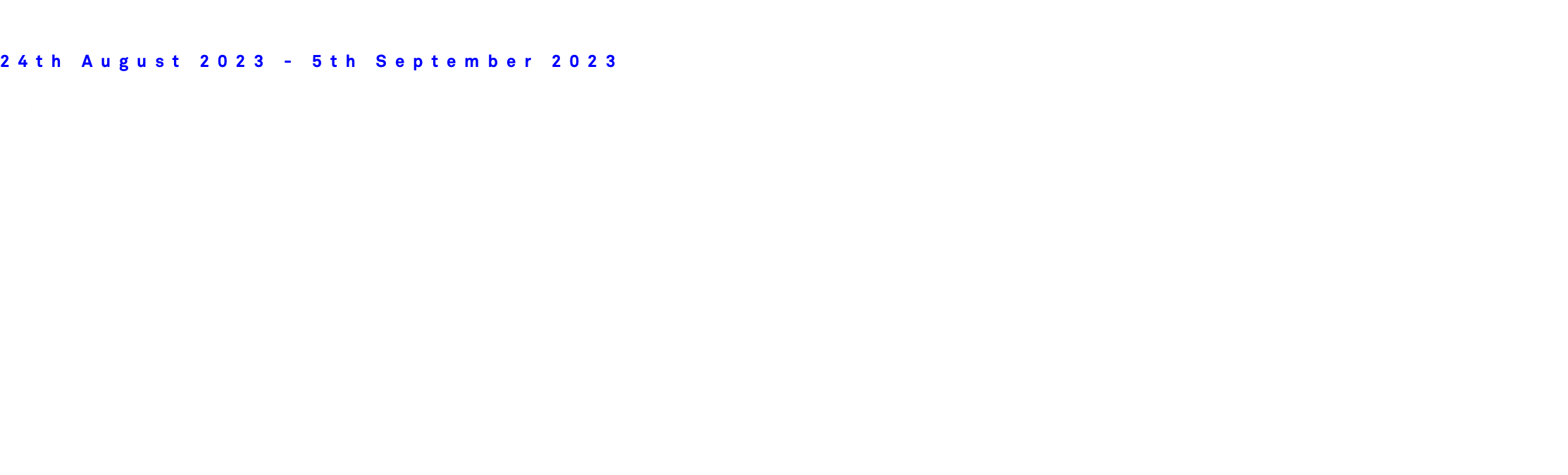 FILET 24th August 2023 - 5th September 2023 NILOOFAR TAATIZADEH MUTATIONS OF U, او Mutations of U , او uses the error - a glitch in the gendered nightmare and makes it into a dream, weaving together post-colonial gender theories with 19th-century Persian non-binary representations through large scale textile and metal installations. 