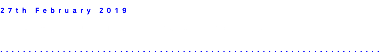 
27th February 2019 THEATRUM MUNDI presents MICHAEL GOZO ...................................................................