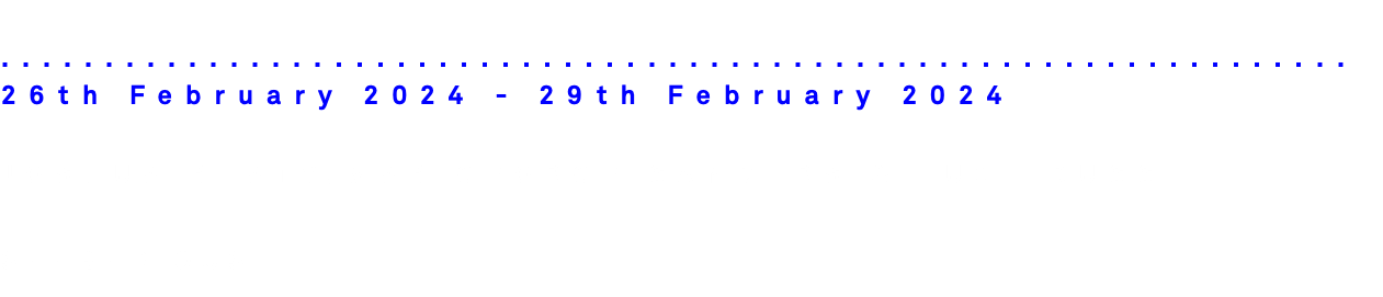 
.................................................................
26th February 2024 - 29th February 2024 Joshua Beaty,Mab George Sanders & Luce Russell SEEBERIOUS